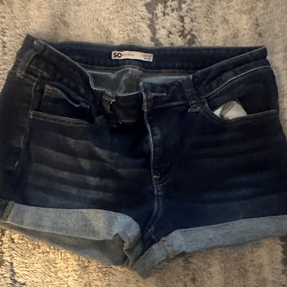 SO Women's Deep Blue Jean Shorts